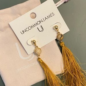 Uncommon James Yellow Tassel Earrings - NWOT
